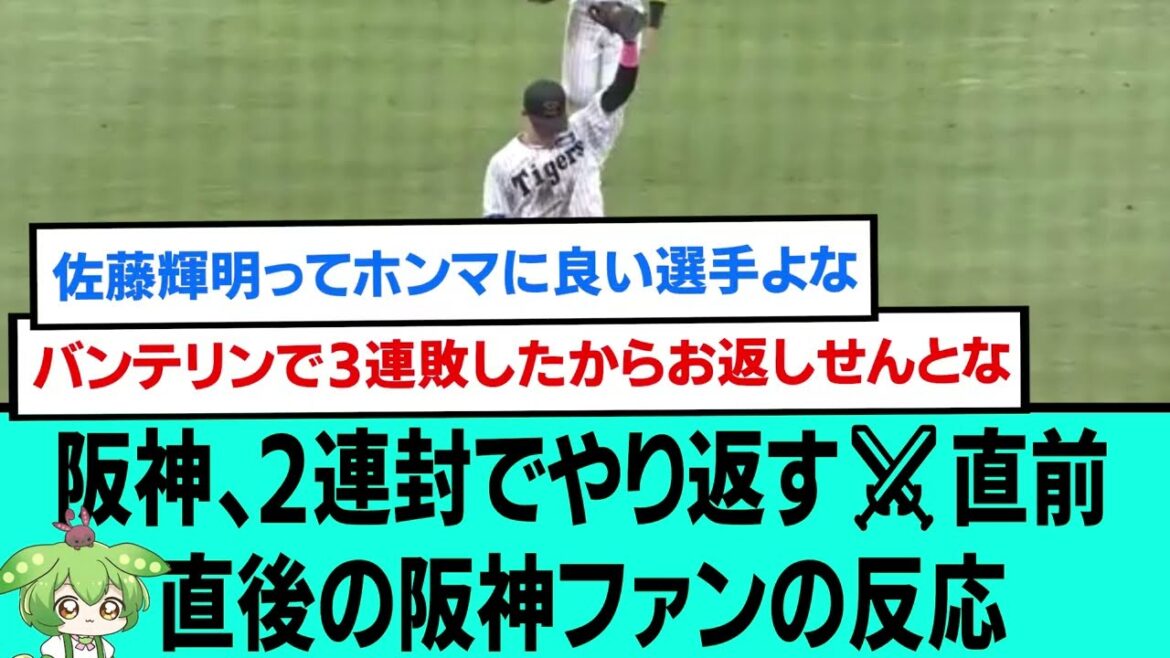 阪神、2連封でやり返す⚔直前直後の阪神ファンの反応【プロ野球/阪神タイガース/なんJ2ch5chスレまとめ/セリーグ/小幡竜平/佐藤輝明/伊原陵人/2025年5月11日】