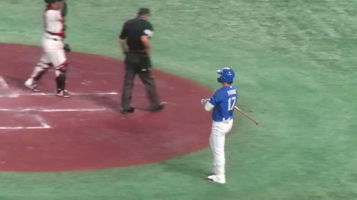 チャンスで打席へ向かう柳裕也【読売ジャイアンツ対 中日ドラゴンズ2025年4月23日】