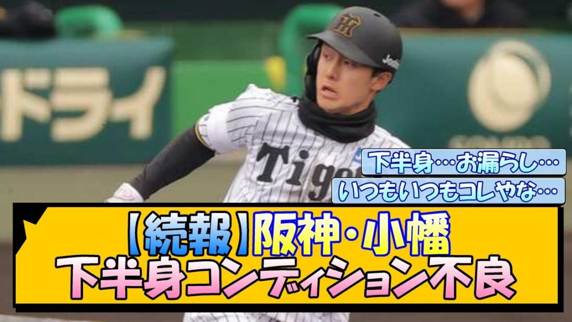 【続報】阪神・小幡 下半身コンディション不良