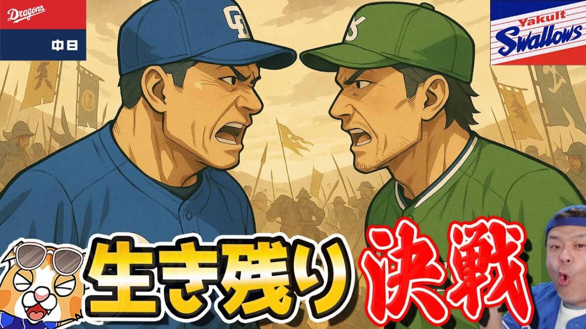 【中日ドラゴンズ】いよいよスワローズと生き残り決戦！先発予想や現在の成績など！それにしてもリチャード秋広大江トレードのインパクトよ【ライブ】