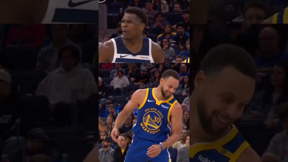Anthony Edwards showed innocent faces after pushing Stephen Curry #nba #funny #shorts Anthony Edwards showed innocent faces after pushing Stephen Curry #nba #funny #shorts