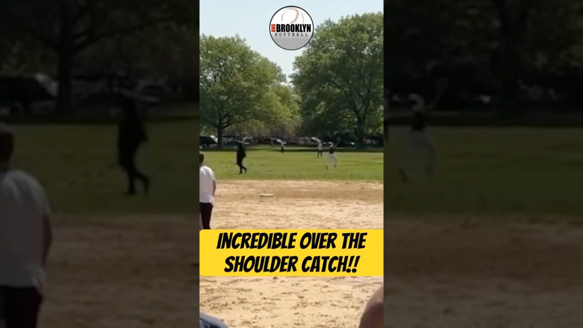 Joseph Dweck makes a tough running over-the-shoulder catch! #bkssoftball