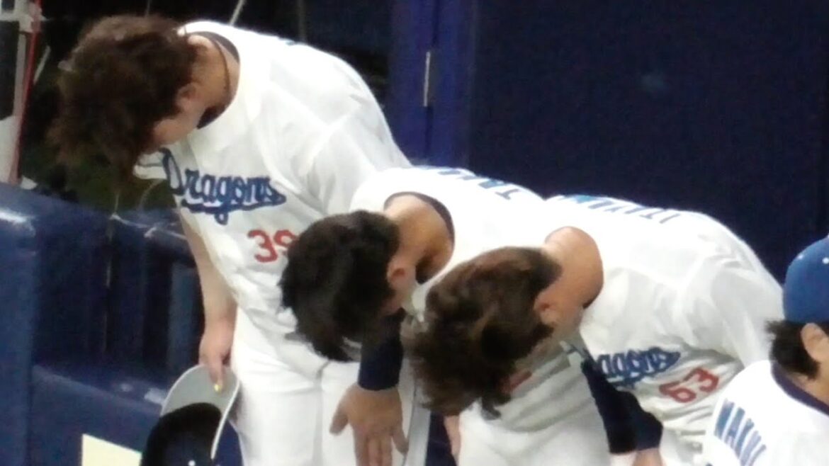 宇佐見真吾 田中幹也 板山祐太郎が3人揃って勝利の挨拶  中日ドラゴンズVS東京ヤクルトスワローズ　2025/05/14