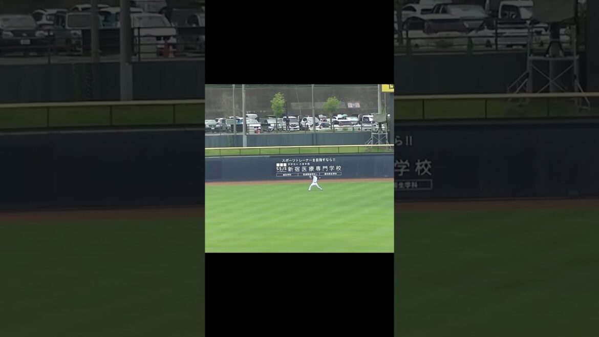 日ハム 細野晴希の遠投（2024年6月25日 北海道日本ハムファイターズ対 読売ジャイアンツ）