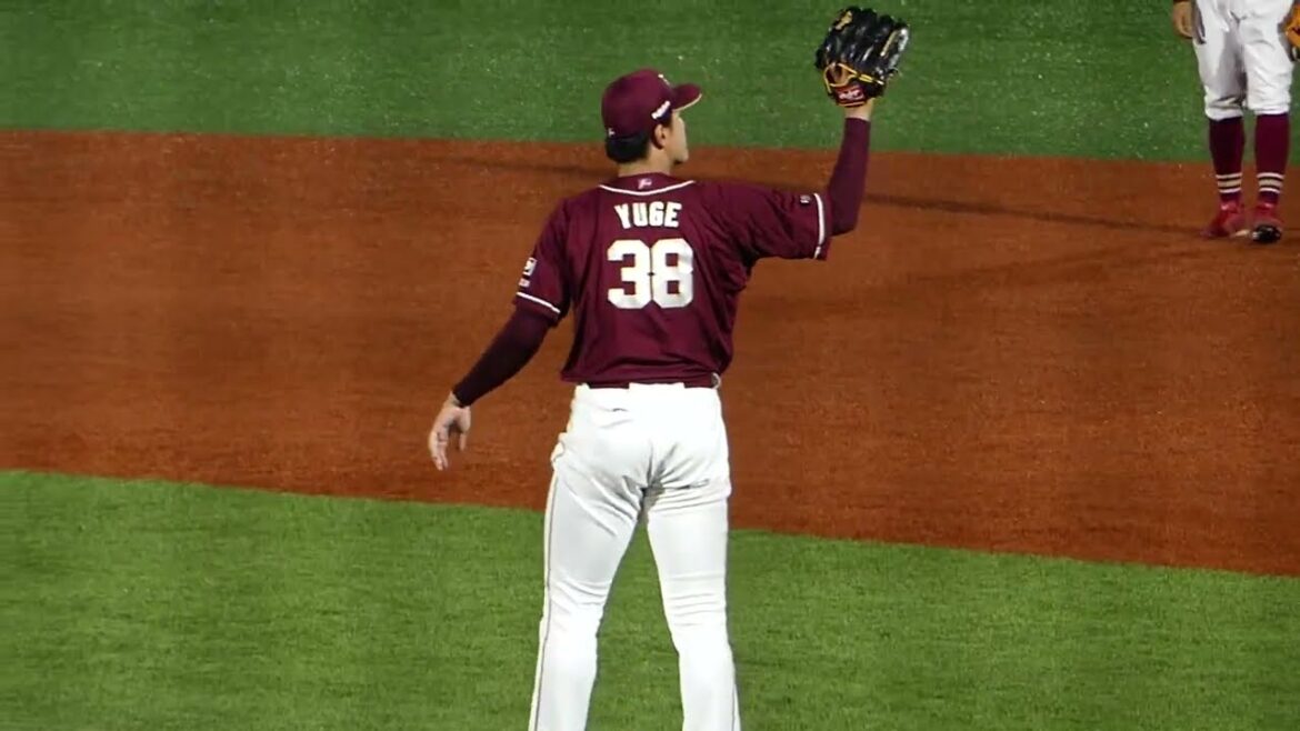 2025年5月14日 イースタンリーグ 東北楽天・弓削 隼人 投手の準備投球（ボールデッド中)