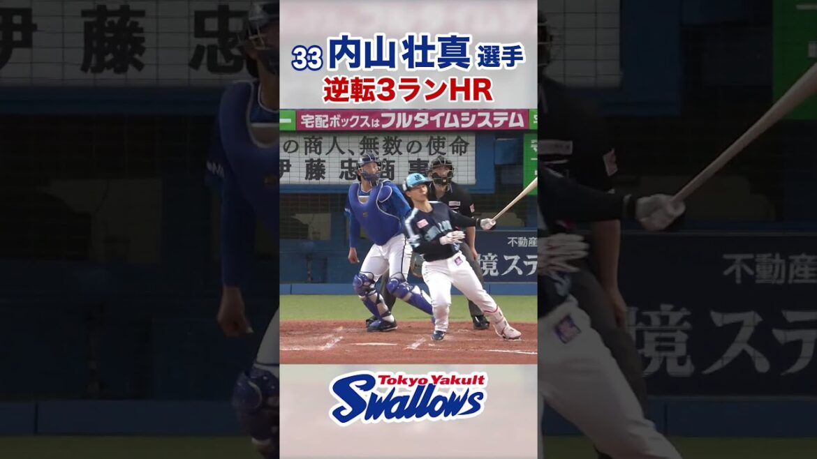 内山壮真選手 逆転3ランHR #swallows #内山壮真 #shorts