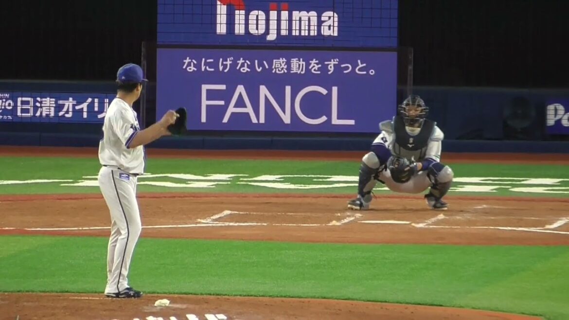 2025年5月15日 阪神戦 伊勢 大夢 投手の準備投球（ボールデッド中）