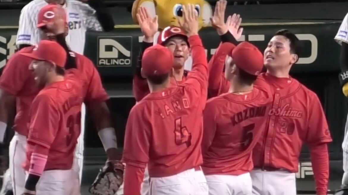 広島カープ4連勝首位に立った瞬間&勝利のハイタッチ！広島東洋カープvs阪神タイガース 2025年5月16日