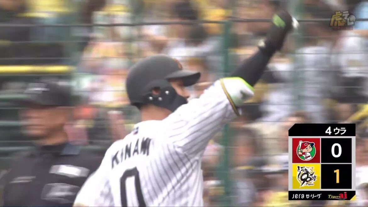 【連日の活躍】4回裏、#木浪聖也 選手が体勢を崩しながらもセンター前に運び先制タイムリーヒット！【2025/5/17Ｔ－Ｃ】