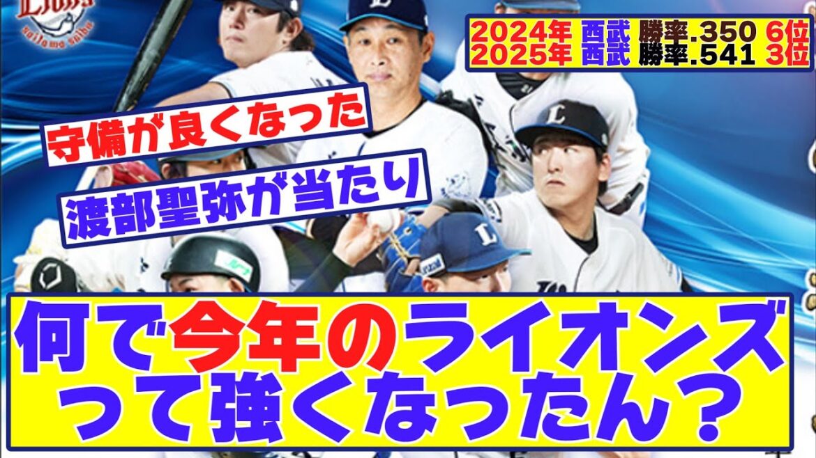 2024年 西武 勝率.350 6位 2025年 西武 勝率.541 3位 何が変わったの？に対する反応集