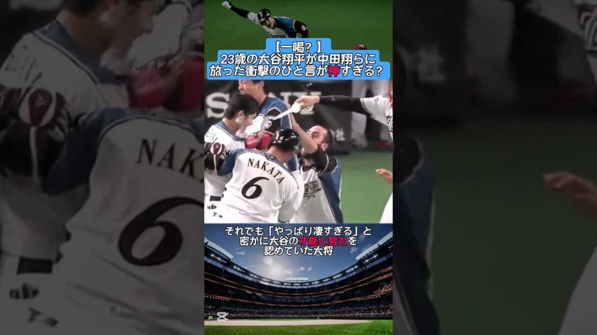 【一喝？】23歳の大谷翔平が中田翔らに放った衝撃のひと言が神すぎる？#野球 #baseball #creator #creators #大谷翔平 #日本ハム #日本一 #メジャーリーグ #雑学