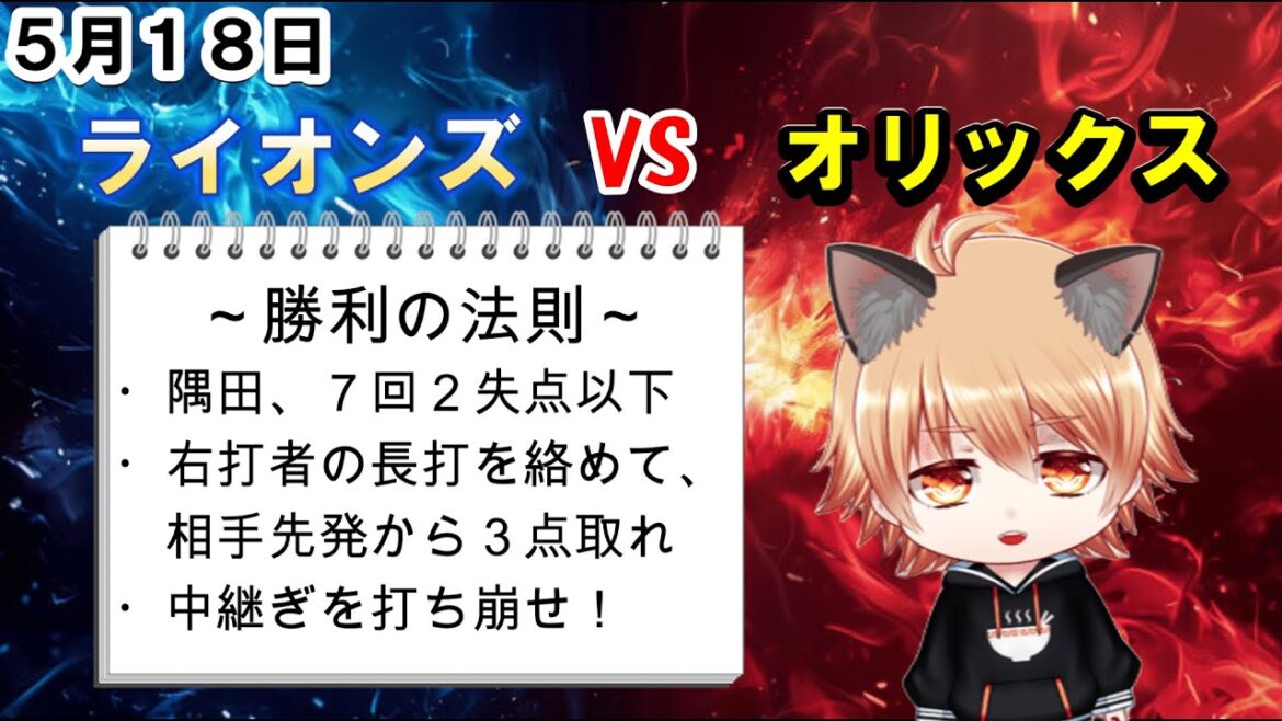 はい来ました、スイープチャンスですっ！　埼玉西武ライオンズVSオリックスバファローズ