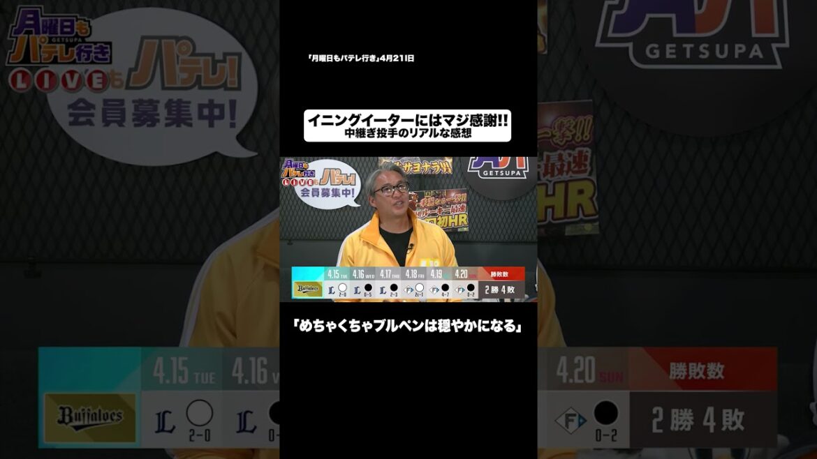 中継ぎ投手の”リアル”な感想 #shorts