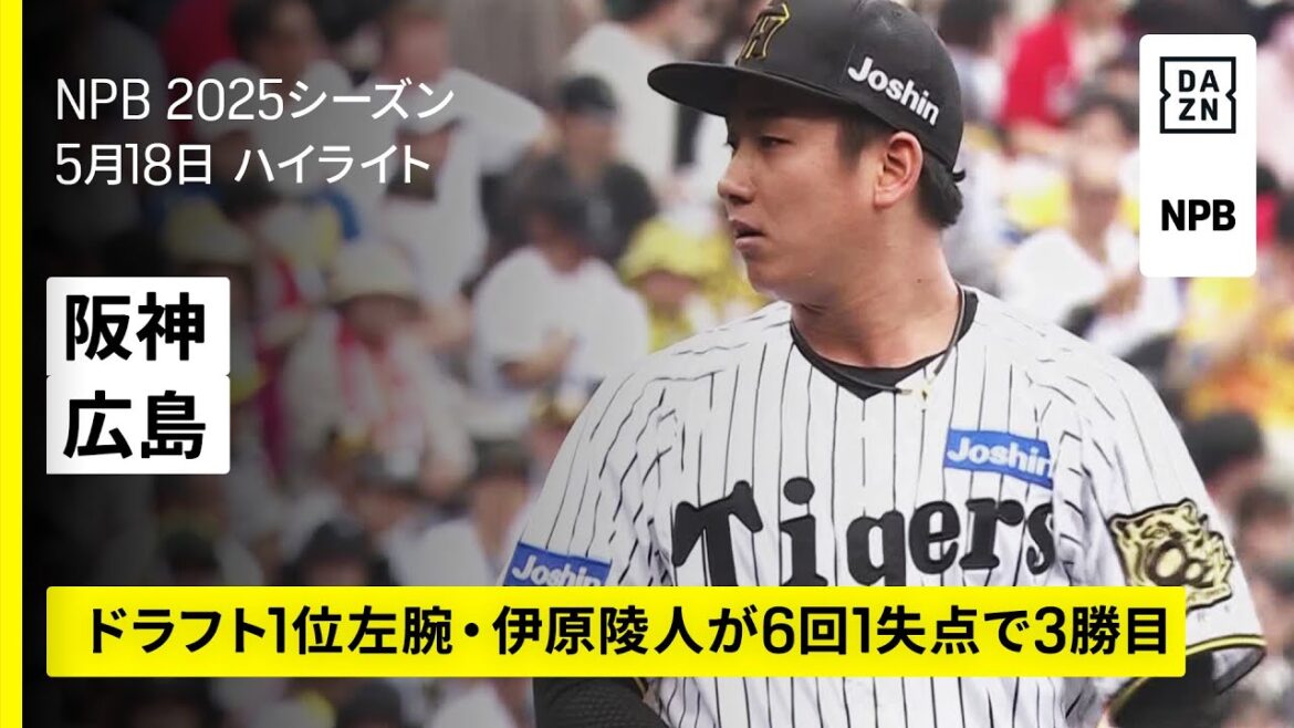 【阪神タイガース×広島東洋カープ|ドラフト1位ルーキー伊原陵人が3勝目|ハイライト】2025年5月18日 プロ野球 【阪神タイガース×広島東洋カープ|ドラフト1位ルーキー伊原陵人が3勝目|ハイライト】2025年5月18日 プロ野球