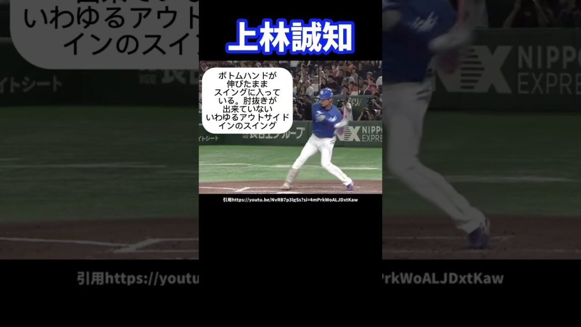 中日上林誠知のバッティングフォーム解説#プロ野球#中日ドラゴンズ#ホームラン#打ち方