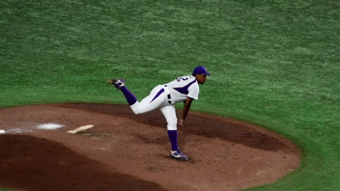 ナテル投手　投球練習