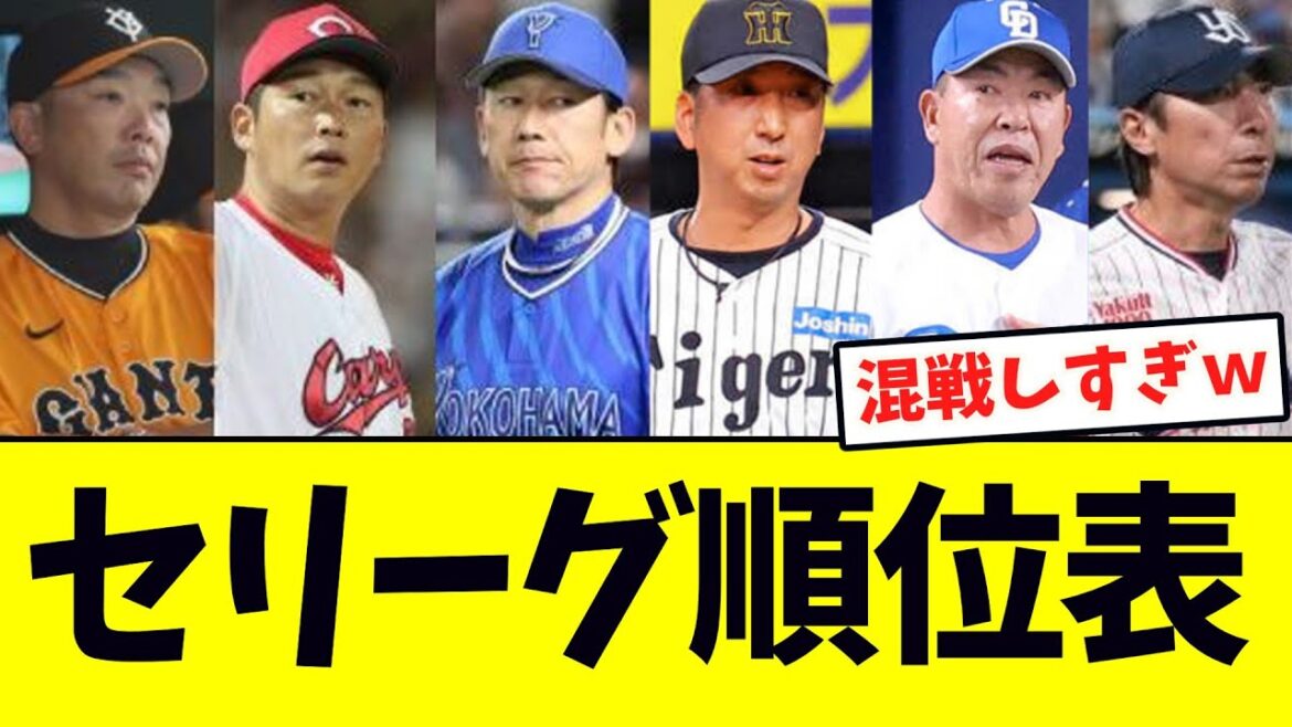 セリーグ、現在の順位表がこちらwww セリーグ、現在の順位表がこちらwww