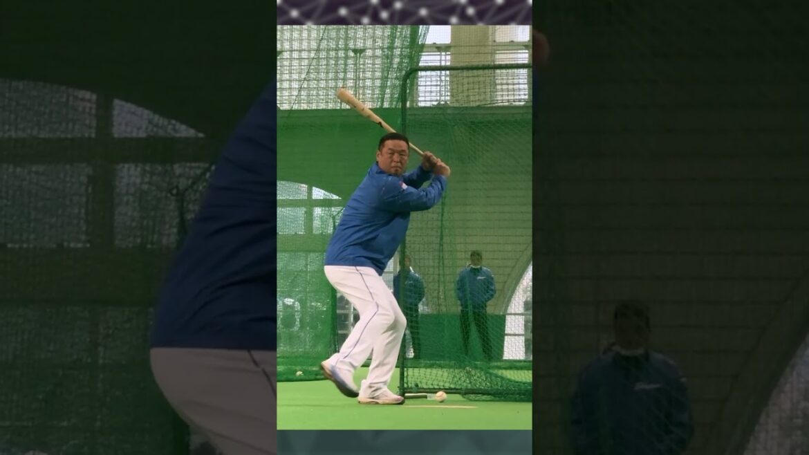 【松中信彦】スイングのスロー映像 【5時スタ】 #中日ドラゴンズ #沖縄キャンプ #松中信彦 #shorts