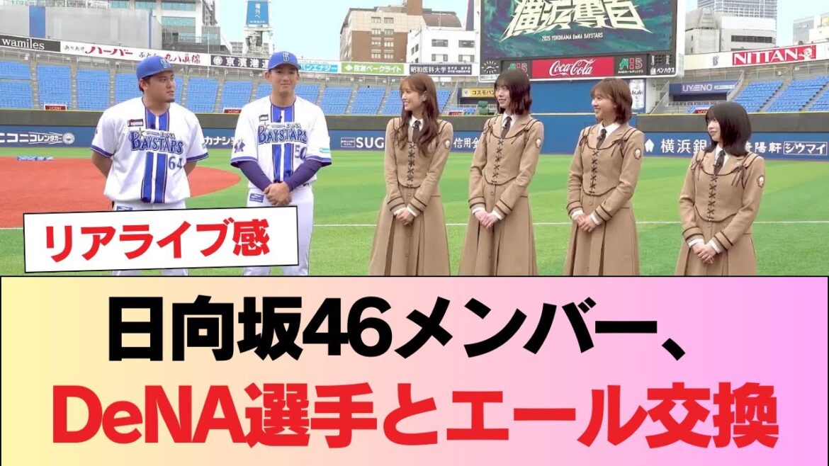 日向坂46メンバー、DeNAの山本祐大選手・中川虎大選手とエール交換 #日向坂46 #日向坂 #日向坂で会いましょう #乃木坂46 #櫻坂46