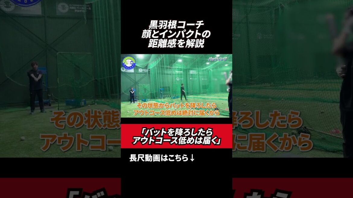 バッティングのインパクトの距離感👀 #野球  #黒羽根利規