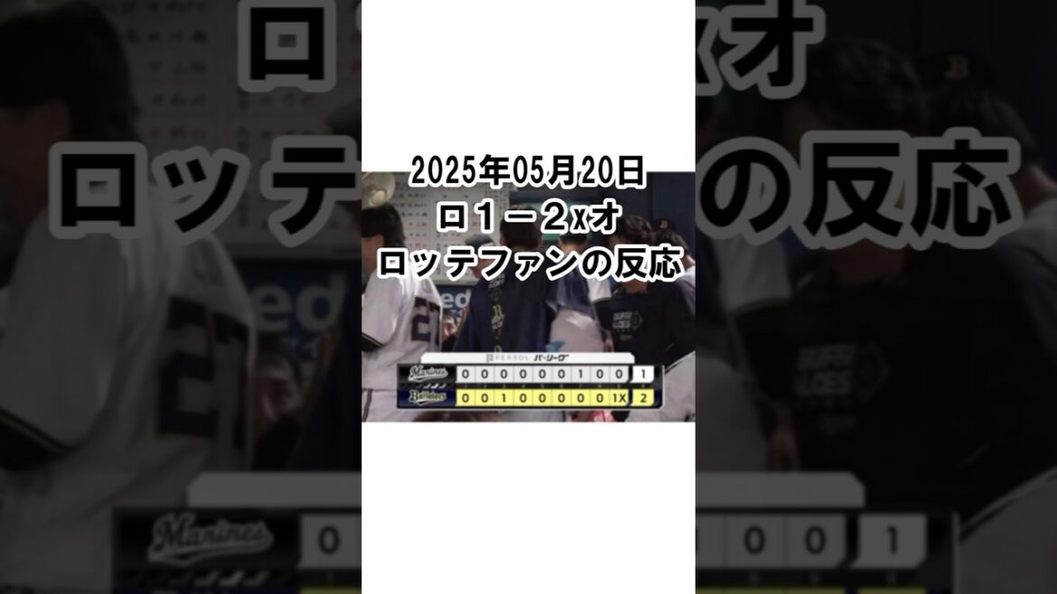 【2025年5月20日】ロッテ１－２xオリックス　試合終了後のロッテファンの反応 #千葉ロッテマリーンズ #chibalotte #サヨナラ負け #暗黒