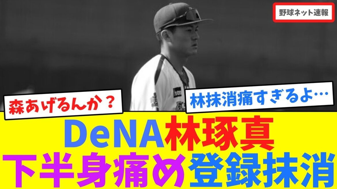 DeNA林琢真、下半身痛め登録抹消【ネット反応集】