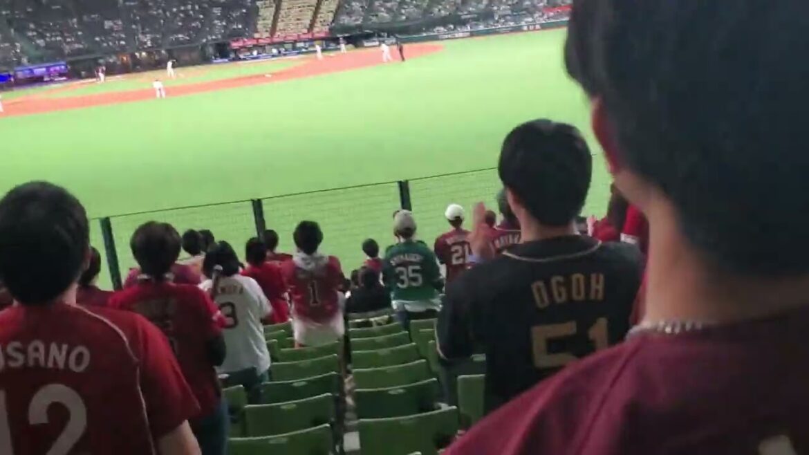 20240510　ｵ･ｺﾞｰ!　小郷ポーズ♪　小郷裕哉の応援コール　6回表　東北楽天ｺﾞｰﾙﾃﾞﾝｲｰｸﾞﾙｽ@ﾍﾞﾙｰﾅﾄﾞｰﾑ･外野ﾗｲﾄ 西武ﾄﾞｰﾑ