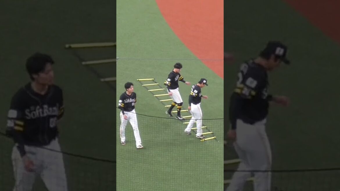 渡邉 陸、牧原 大成、柳町 達　軽やかなステップ　#福岡ソフトバンクホークス