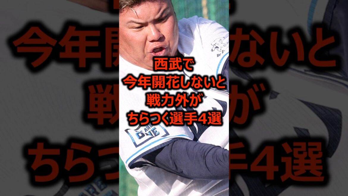 西武で今年開花しないと戦力外がちらつく選手4選 #プロ野球 #西武ライオンズ #埼玉西武ライオンズ