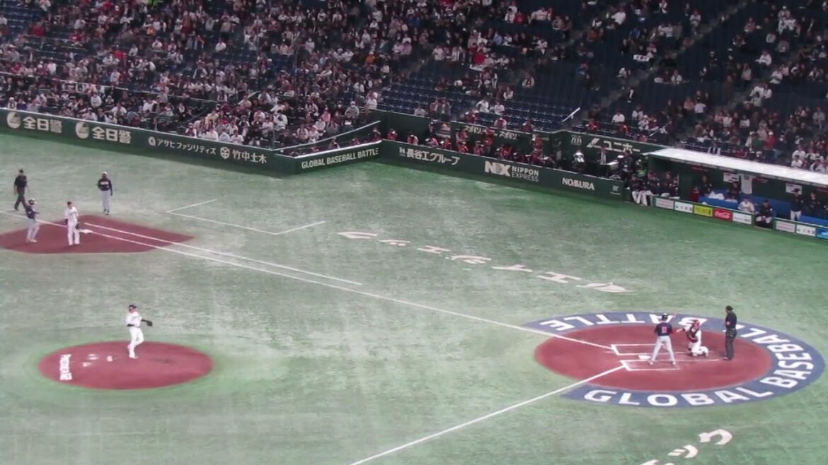 リッター三振にとる藤平尚真（2024年11月21日 プレミア12日本 対 アメリカ ）