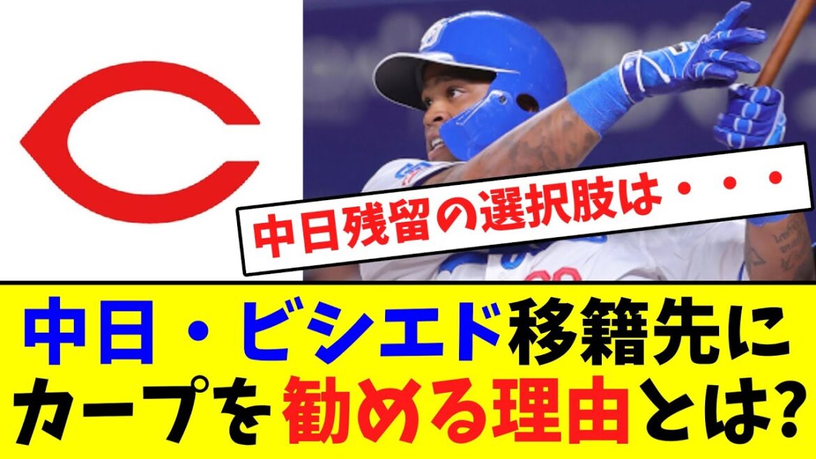 中日・ビシエド移籍先にカープを勧める理由とは?　　【なんJなんG】【2ch5ch】