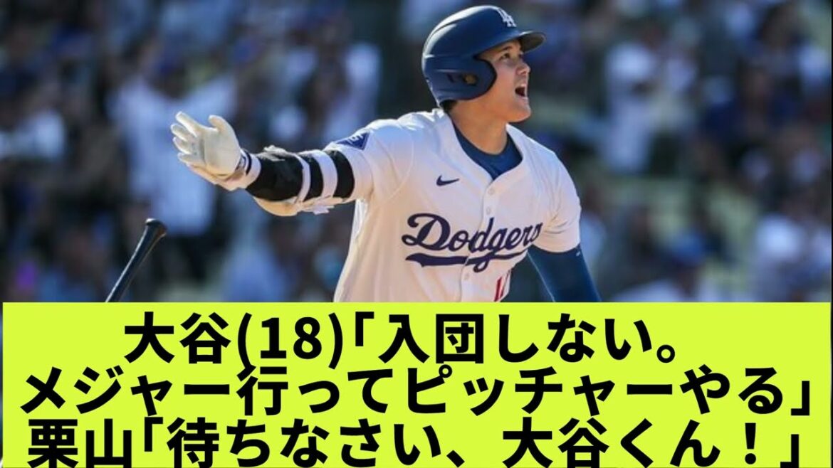大谷(18)｢入団しない。メジャー行ってピッチャーやる｣ 栗山｢待ちなさい、大谷くん！｣大谷翔平と栗山監督の二刀流について