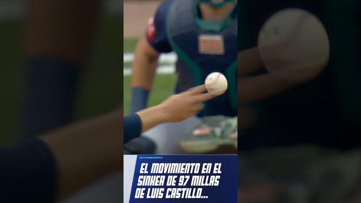 22 pulgadas de movimiento horizontal en sinker de Luis Castillo. Impresionante. ⚾️🇩🇴#mlbdominicana