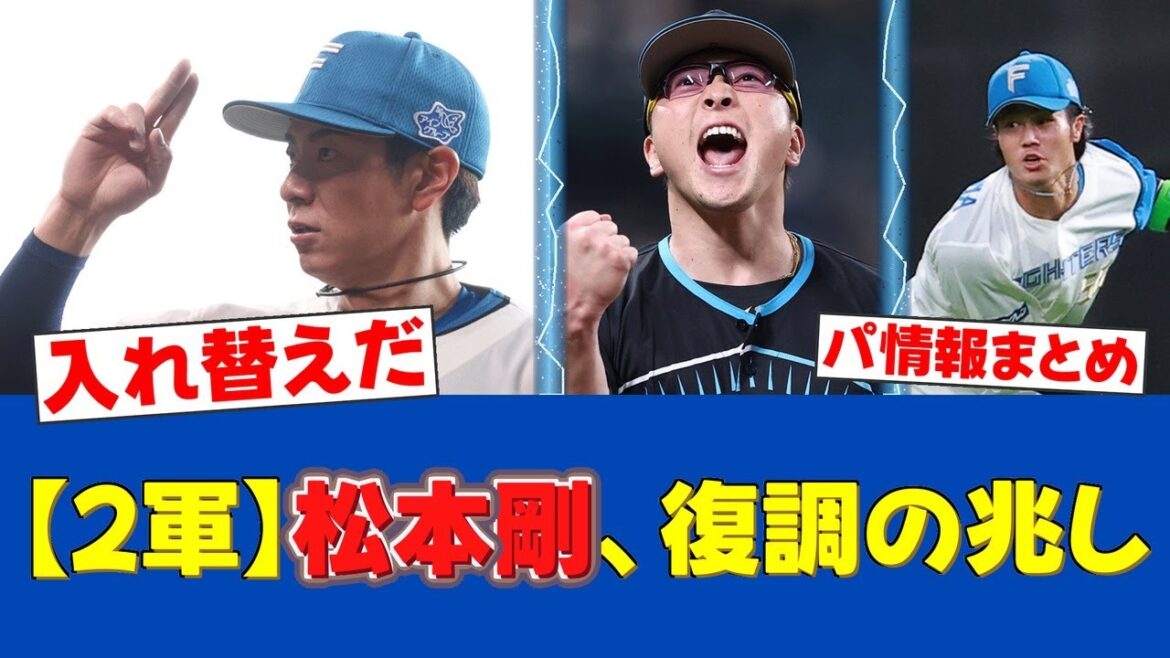 【パ・リーグ情報】日ハム松本剛抹消、2軍で復調の兆し！細川、山本拓昇格