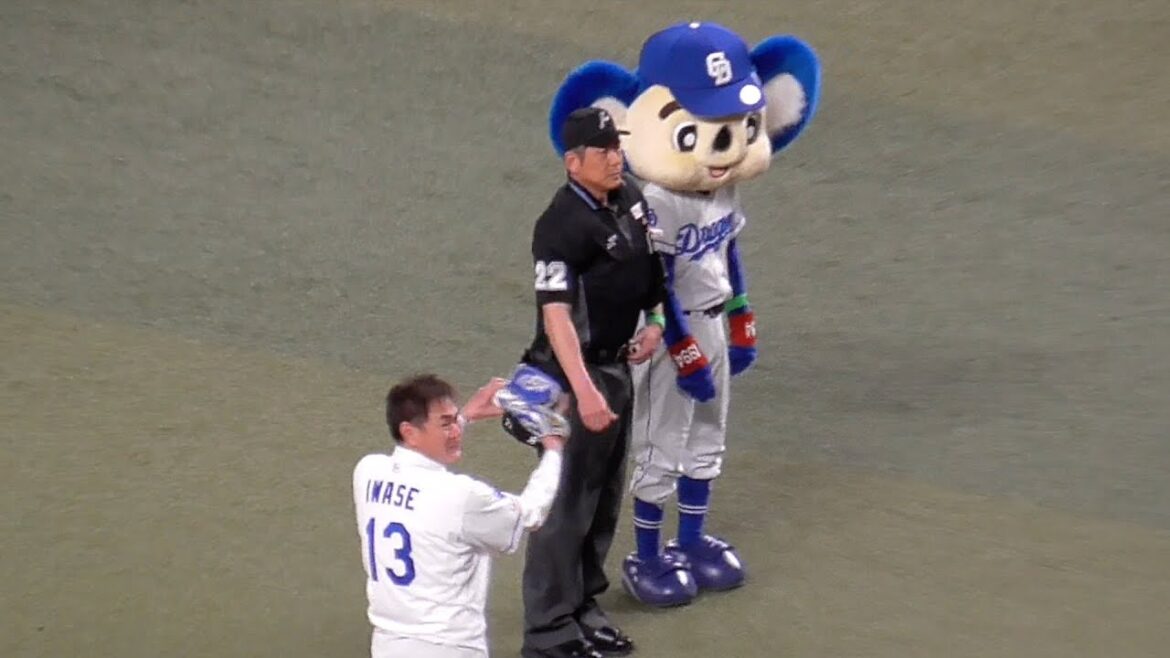 野球殿堂入り　岩瀬仁紀さんの始球式　中日ドラゴンズVS読売ジャイアンツ　2025/04/02