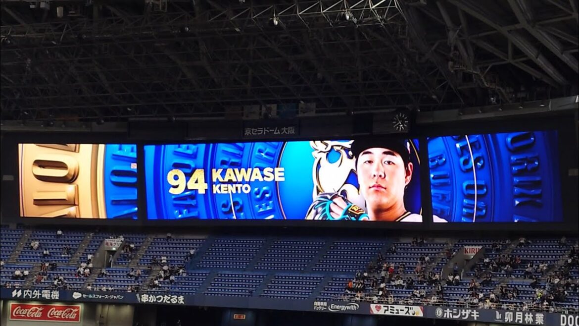 川瀬堅斗 投手 ｢LIL LEAGUE from EXILE TRIBE  Okay｣ 登場曲 オリックス･バファローズ 選手 ビジョン映像 PV演出 ヘッドショット@京セラドーム 2025