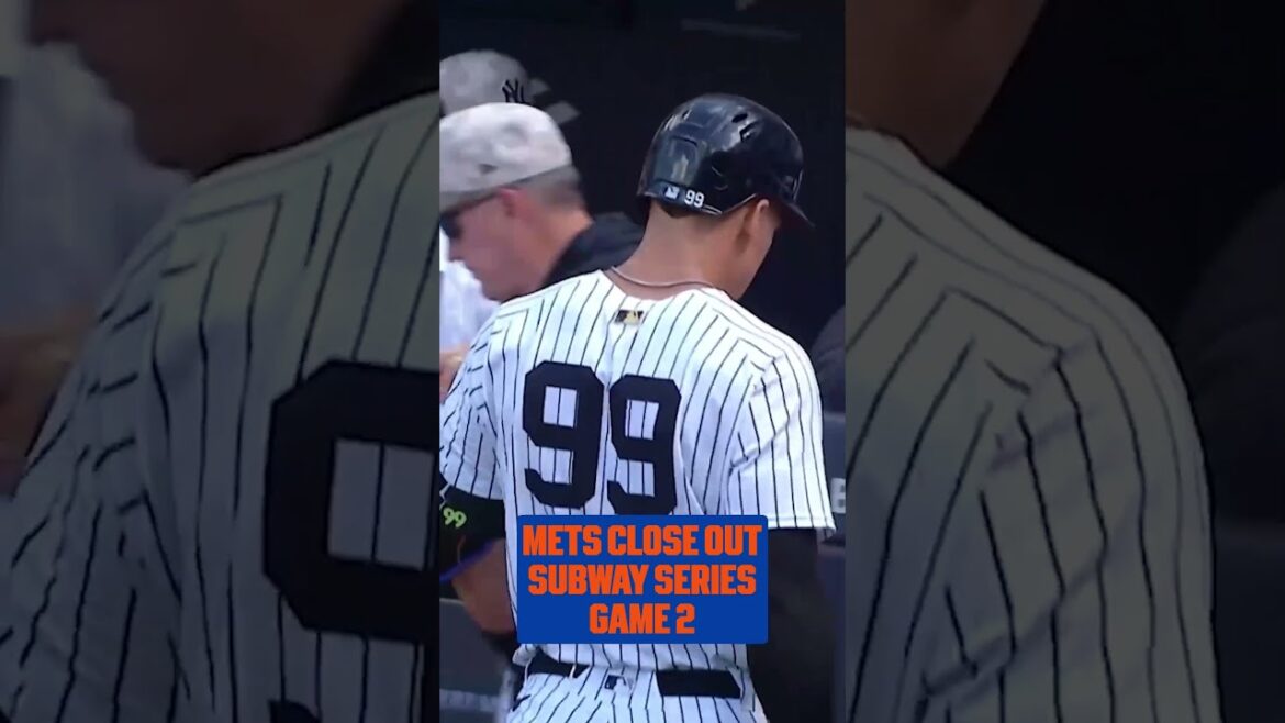 Edwin Díaz with straight GAS to even up the Subway Series 🔥 #RivalryWeekend