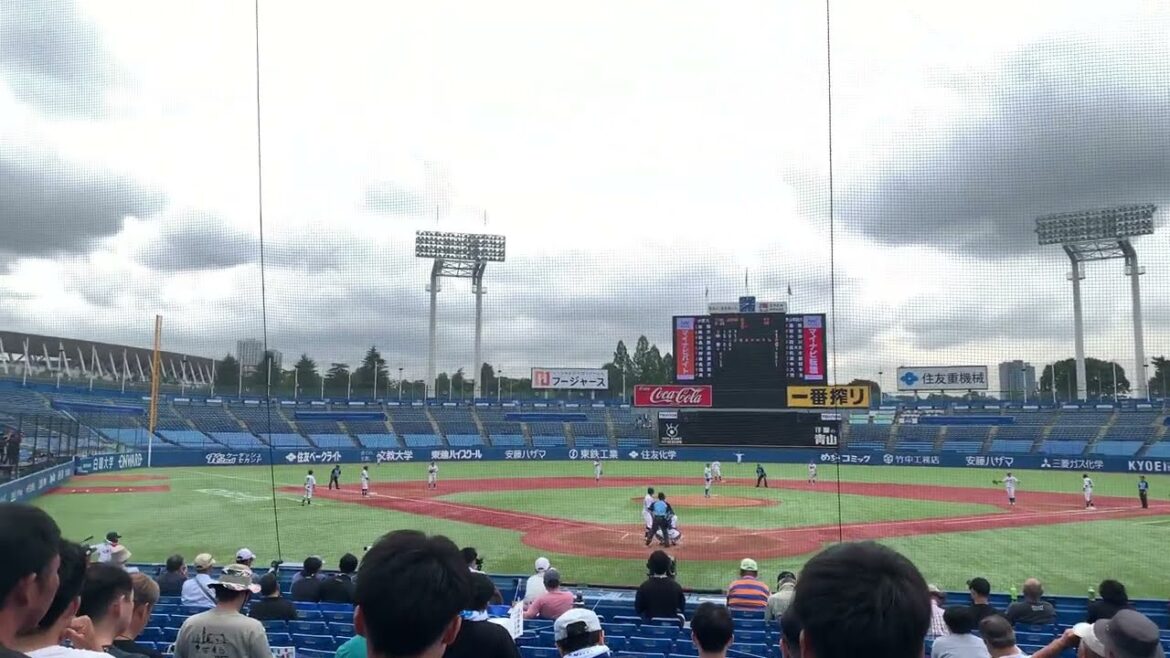 4K対応　2024年　青学大 対 中京大　全日本大学野球　青学苦戦！　中京大追加点　三塁ランナーの動きにも注目