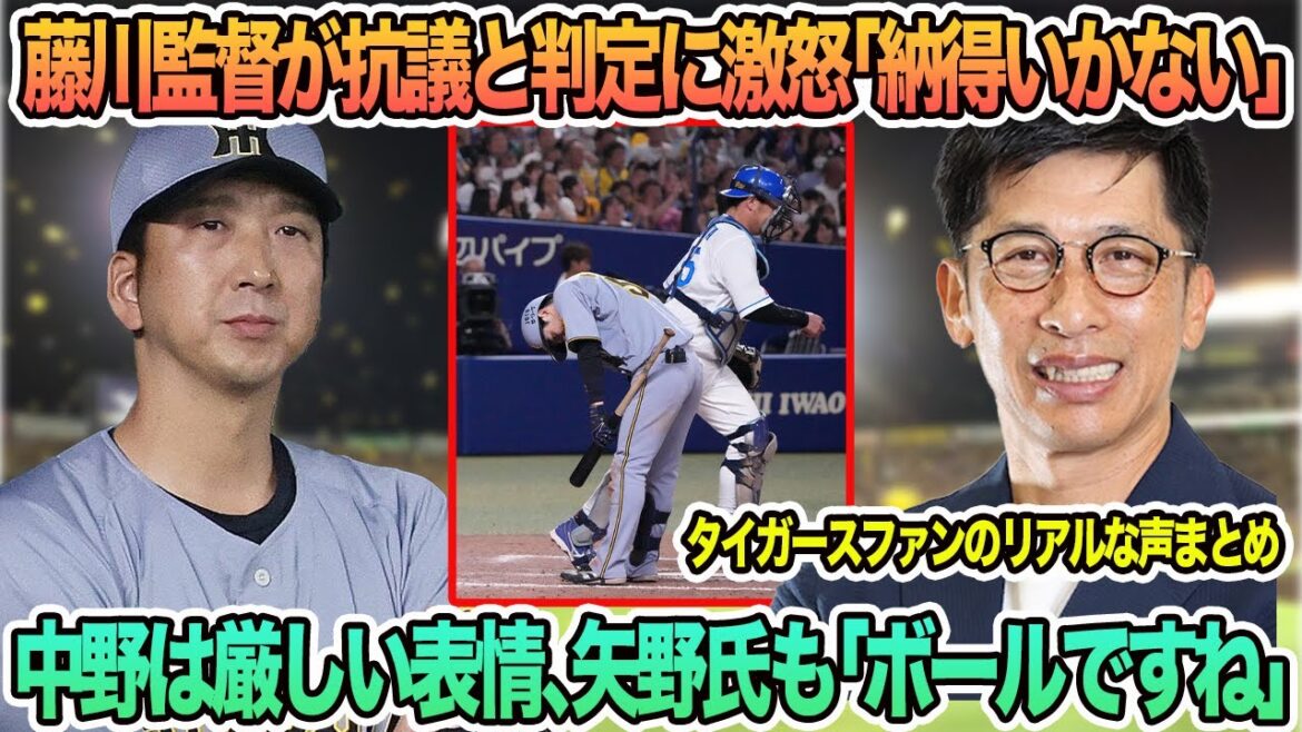 【阪神】藤川監督が井上監督の抗議と疑惑の判定に激怒「納得いかない」、中野は厳しい表情、矢野氏も「ボールですね」と苦言 阪神タイガース 阪神 藤川監督 藤川監督一問一答 【阪神】藤川監督が井上監督の抗議と疑惑の判定に激怒「納得いかない」、中野は厳しい表情、矢野氏も「ボールですね」と苦言 阪神タイガース 阪神 藤川監督 藤川監督一問一答