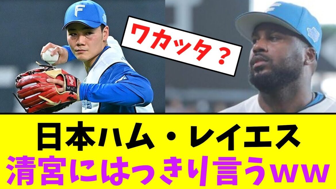 日本ハム・レイエス、清宮に試合前にはっきり言うｗｗ【なんJなんG】【2ch5ch】