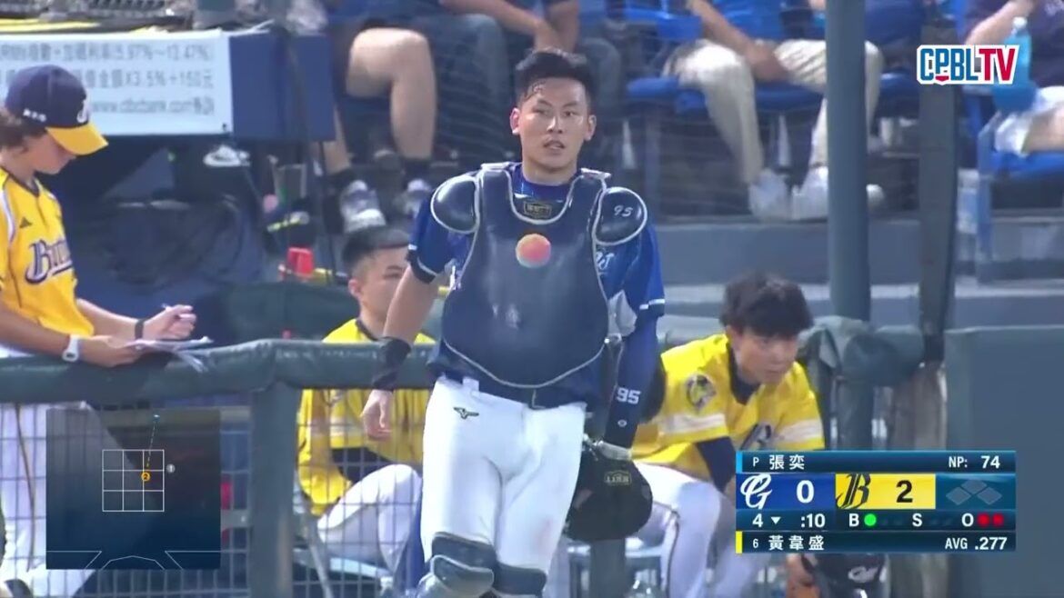 05/22 富邦 VS 中信 四局下，張奕展現投球效率，送出三上三下封鎖中信攻勢