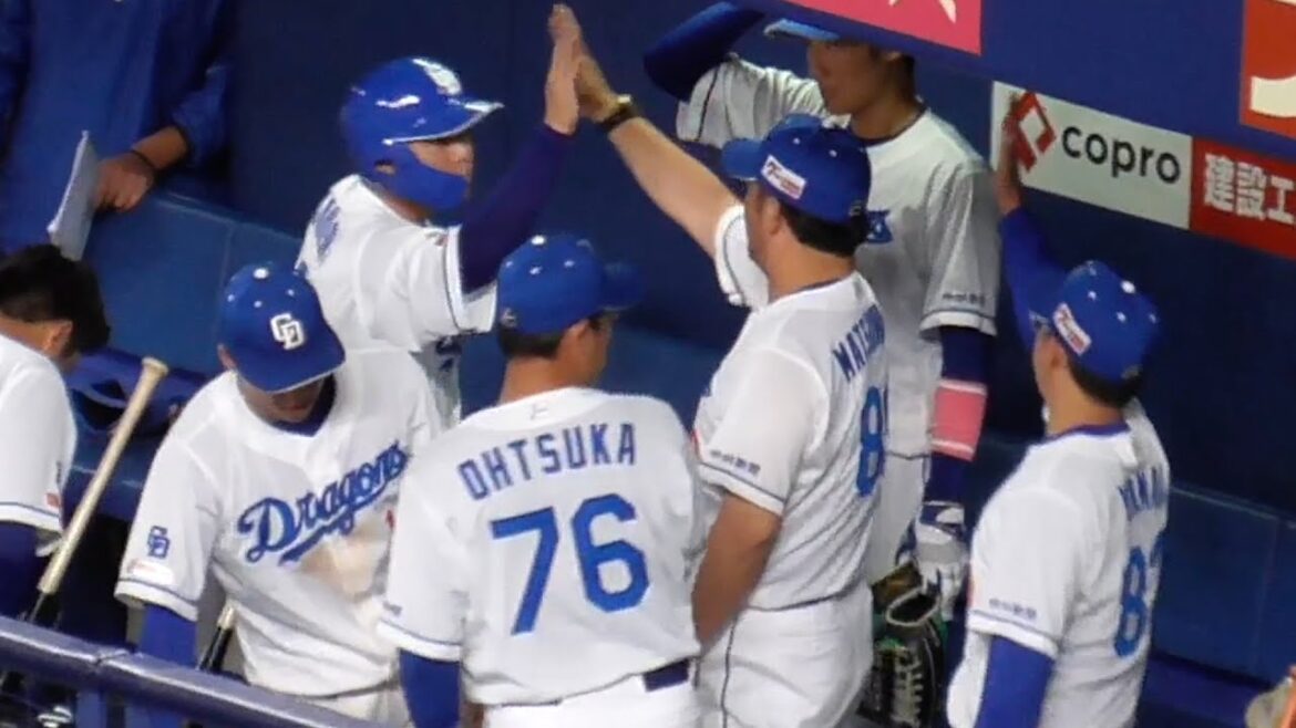 逆転タイムリーを放った高橋周平ベンチへ帰還！　中日ドラゴンズVS阪神タイガース　2025/05/24