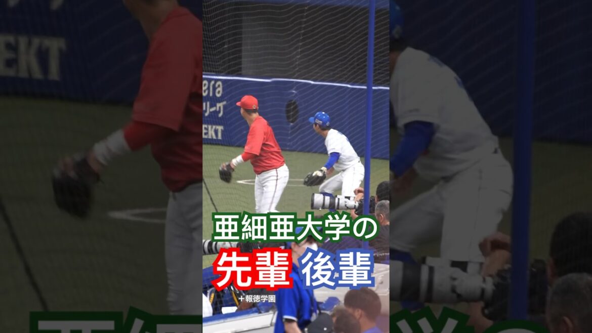 亜細亜大学出身の【広島カープ】矢野選手と【中日ドラゴンズ】田中選手の絡み