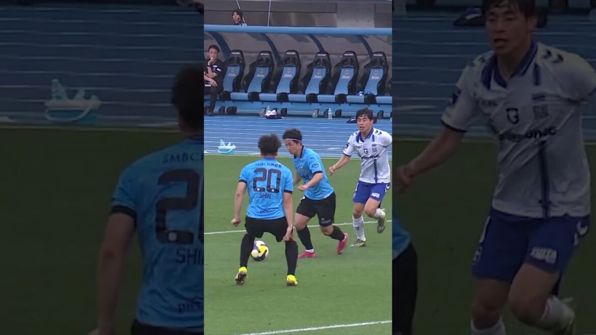 前を向いた大関友翔が縦パスを刺す。最後は伊藤達哉が右足を振り抜く。#川崎フロンターレ #frontale