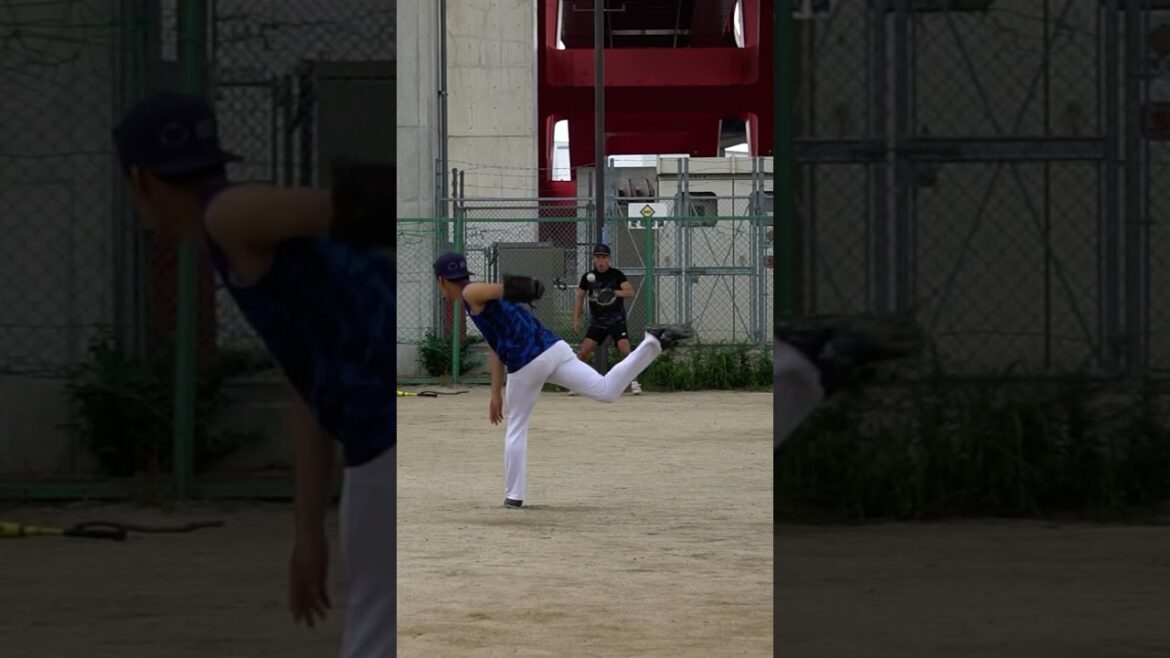 藤浪晋太郎選手の投げ方は、ハマれば球が速い。