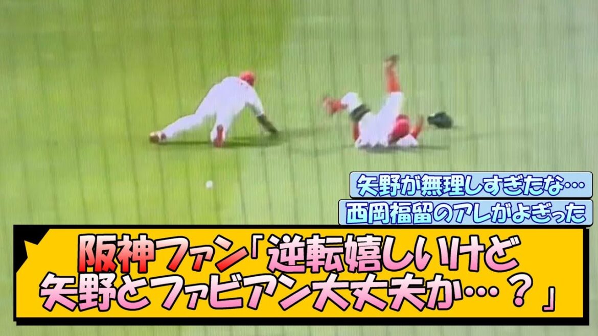 阪神ファン「逆転嬉しいけど矢野とファビアン大丈夫か…？」