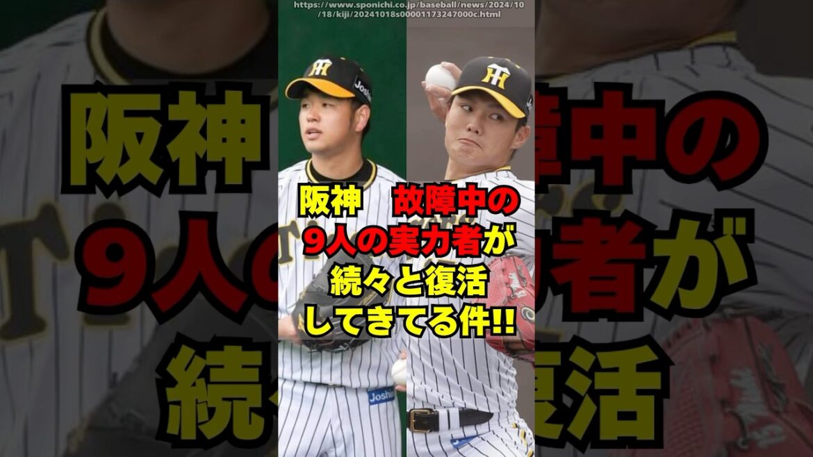 【阪神】実力者達が続々と復帰!最新の故障者リストこちら 【阪神】実力者達が続々と復帰!最新の故障者リストこちら