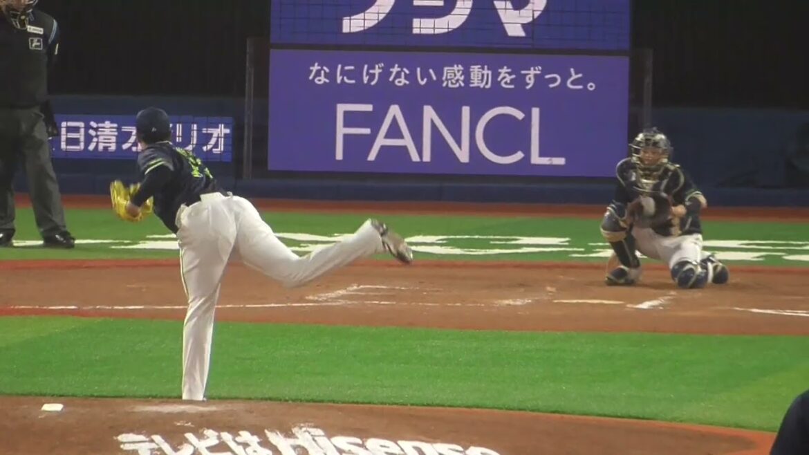 2025年5月30日 東京ヤクルト・清水 昇 投手の準備投球（ボールデッド中）