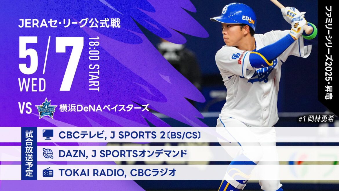 【中日ドラゴンズ】本日の放送予定 - スポーツナビ