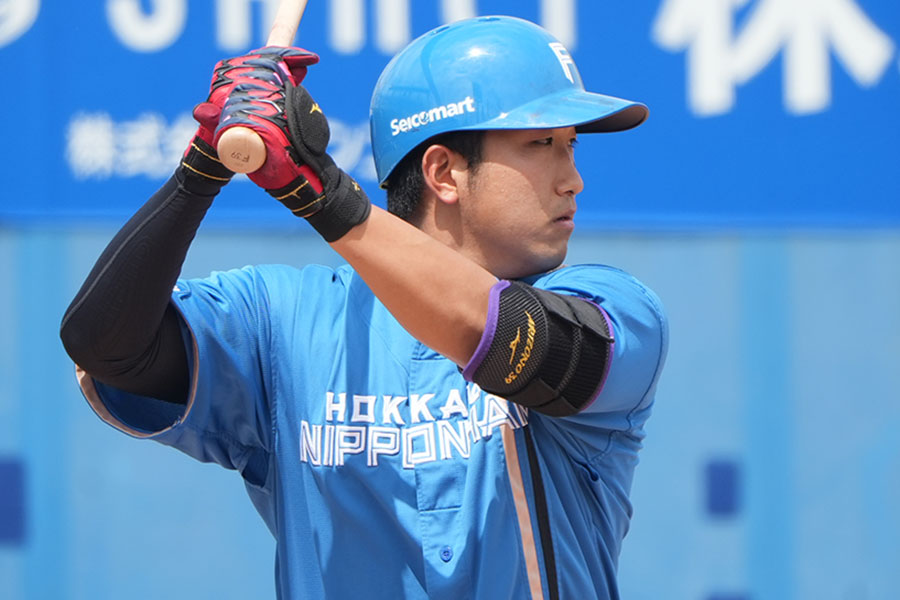 日本ハム・有薗直輝【写真：町田利衣】